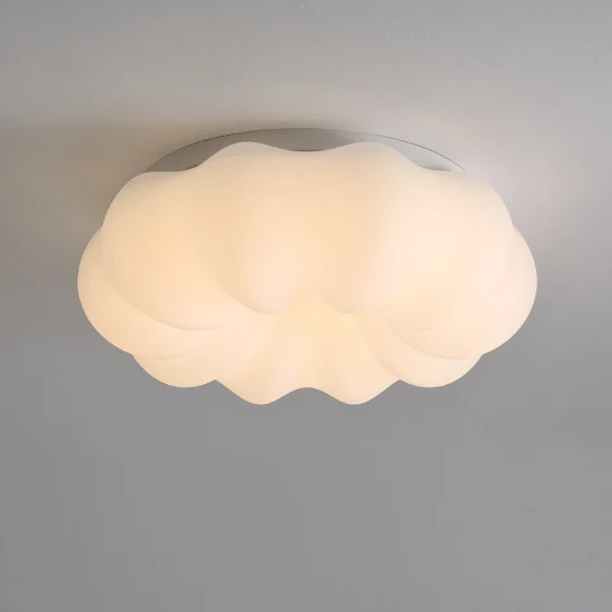 Lampe LED européenne de Protection des yeux en forme de nuage blanc, lampe de plafond citrouille créative et moderne pour salon et chambre d'enfant